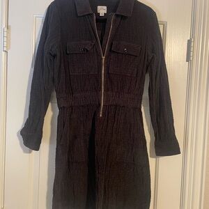 J. Crew Textured Black Zip-Up Jacket